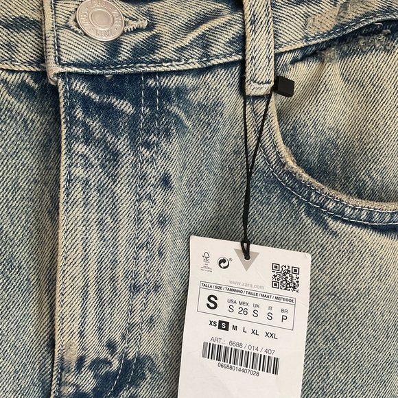 NWT Zara Denim MIDI Skirt S - Picture 7 of 7